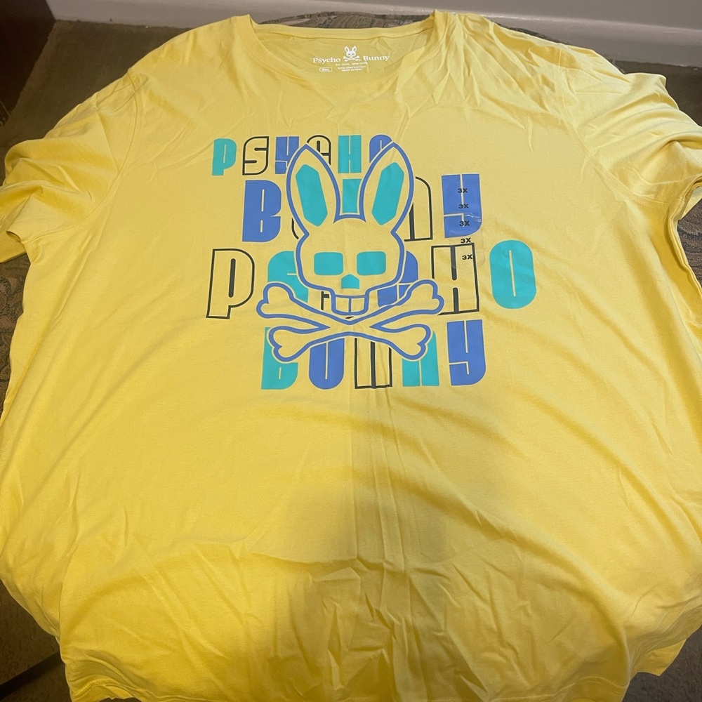 Psycho Bunny Tee / Yellow / 3XL / Brand New